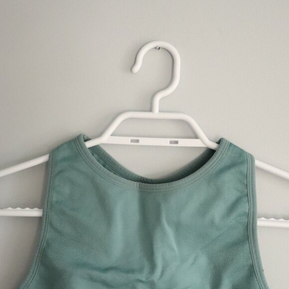 Knix Women's Sz S Green High Neck Racerback Stretch Activewear Sports Bra - Picture 3 of 8